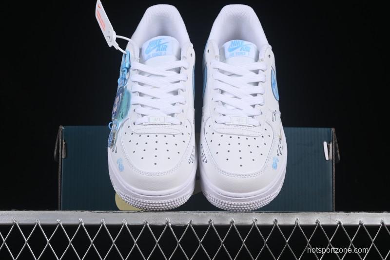 Nike Air Force 1 '07 Low Casual Sneakers with Erciyuan Hand-Painted Graffiti Lingzhu Aobing Design - HF0022-010