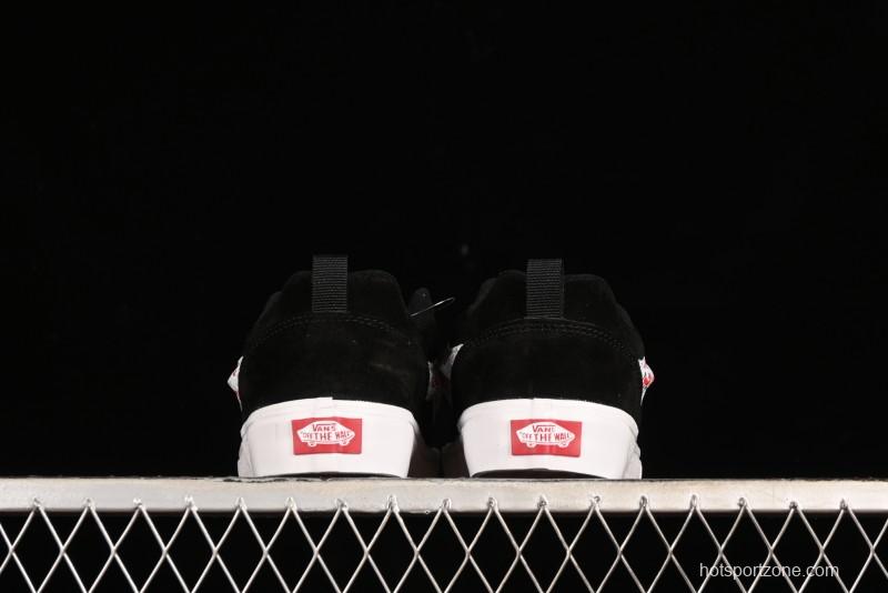 Vans Classics Knu Skool Retro Sneakers with Embroidered Graffiti Design and Thick Tongue - VN000CS00ZB