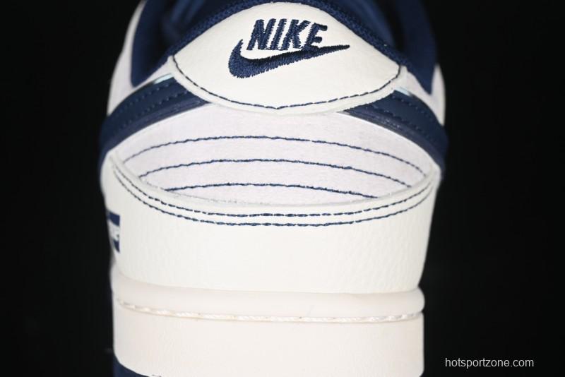 Nike SB Dunk Low Supreme Collaboration - Light Blue Double Swoosh Anniversary Custom Low-Top Casual Skate Shoes - XX3168-301