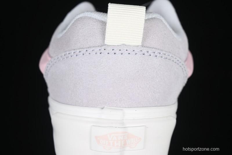Vans Knu Skool Low-Top Retro Casual Vulcanized Sneakers in Off-White Pink - VN0009QPNK