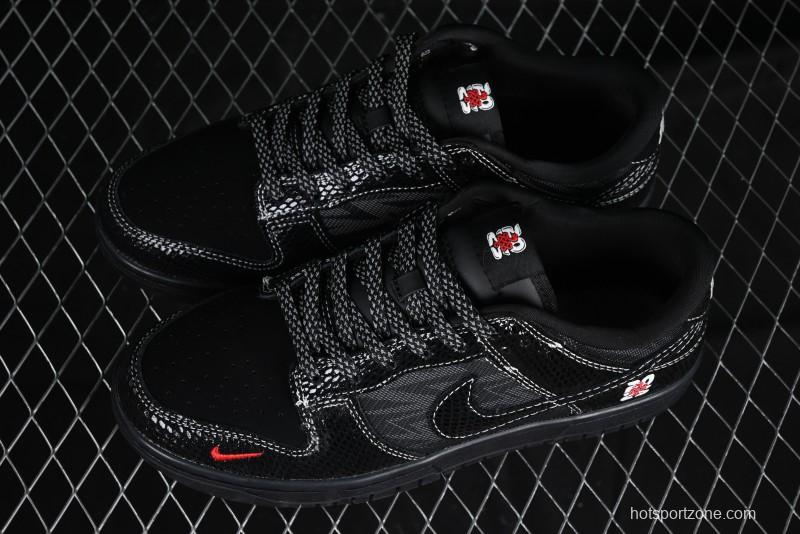 Nike SB Dunk Low Year of the Snake Limited Edition - Black Snake Anniversary High-End Custom Low-Top Casual Sneakers - CH8311-233
