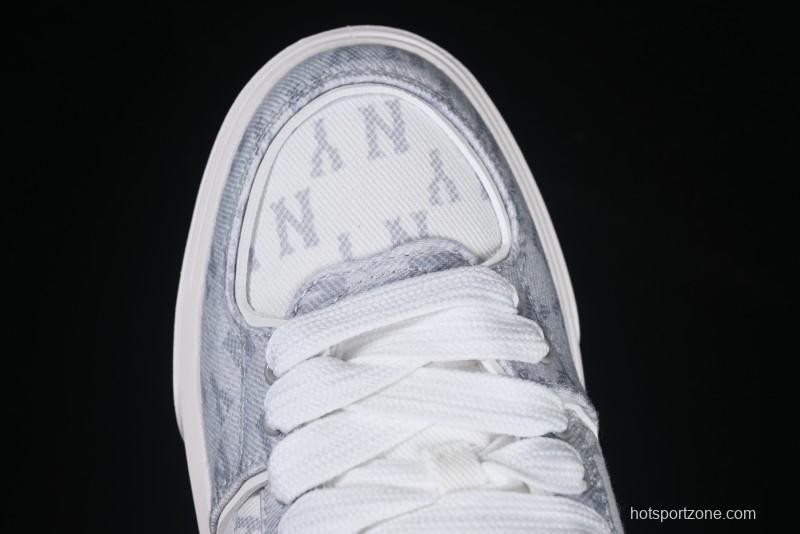 New York Yankees Chunky Liner Mid Denim Monogram Platform Sandals - 3ASXD065N50GRS