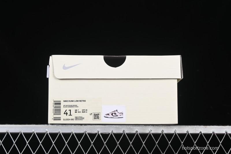 Nike SB Dunk Low Stussy Collaboration Brown Leather Swoosh Anniversary Custom Low-Top Casual Sneakers - DJ2024-062