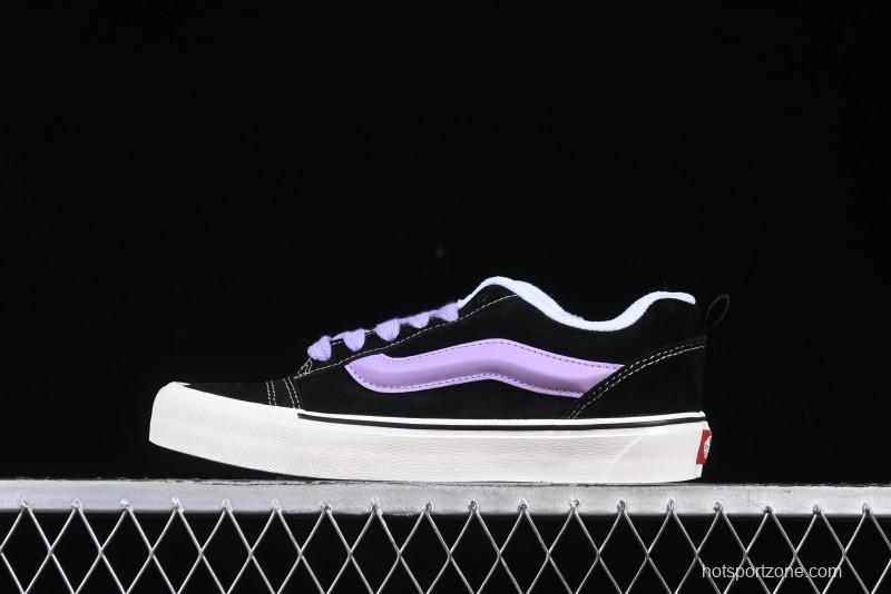 Vans Knu Skool Purple Grape Love Comfortable Fashion Slip-Resistant Wear-Resistant Low-Top Casual Skate Shoes - VN0009QC6BT1