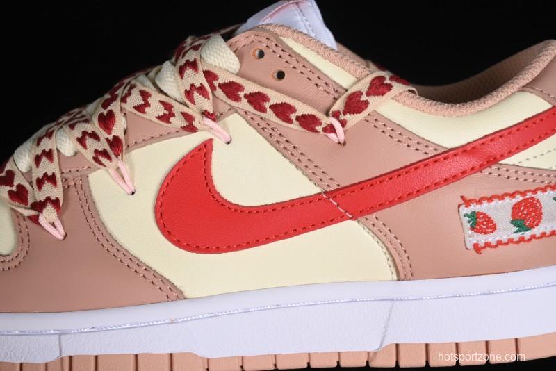 Nike Dunk Low SB Christmas Gift Strawberry Cake Casual Sneakers with Dual Laces - DD1503-118