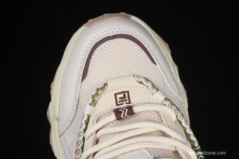 Fila Fusion Retro Mars Running Shoes with Lace-Up Design and Cushioned EVA Midsole - F12W432101FTP