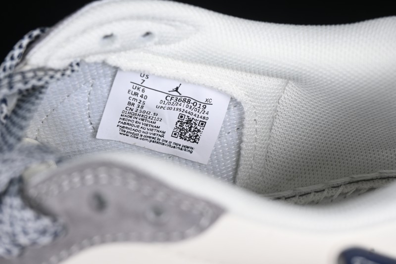 Nike Travis Scott x Fragment Design x Air Jordan 1 Low OG SP AJ1 Retro Sneakers with Reverse Swoosh - CF3688-066