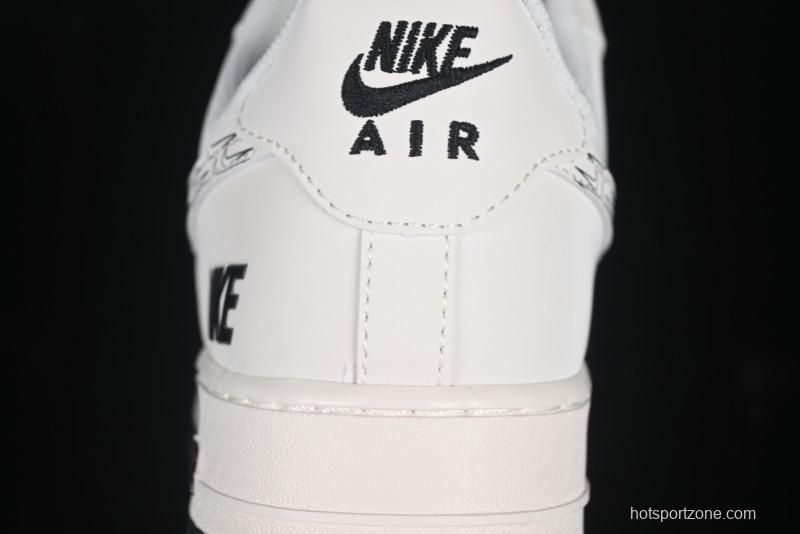 Nike Air Force 1 '07 Low Casual Sneakers with Multi-Swoosh Design - HH7518-046