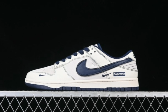 Nike SB Dunk Low Supreme Collaboration - Light Blue Double Swoosh Anniversary Custom Low-Top Casual Skate Shoes - XX3168-301