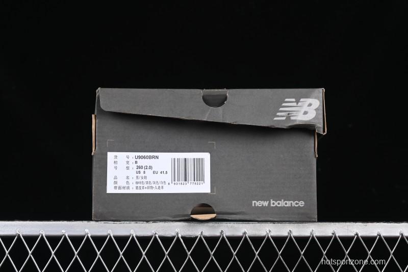 New Balance 9060 Retro Casual Running Shoes with ABZORB Cushioning Technology - U9060BRN