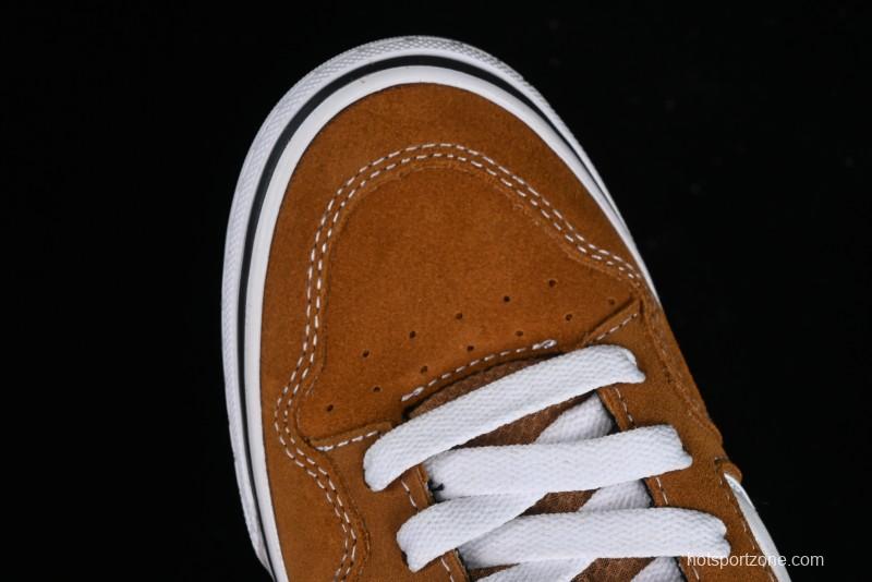 Vans Caldrone Classic American Retro Skate Shoes in Brown Orange - VN000CXZ1OU