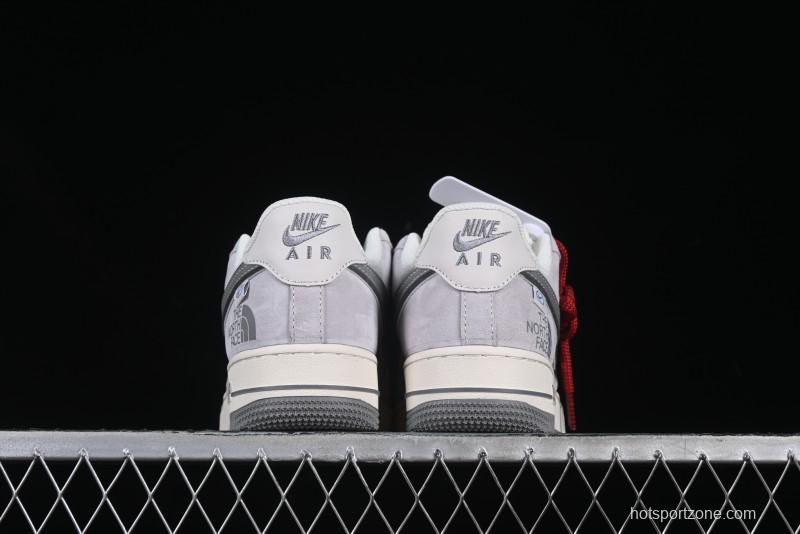 Nike Air Force 1 '07 Low The North Face Collaboration Grey Pigskin Grey Sole Low-Top Casual Sneakers - XZ6188-915