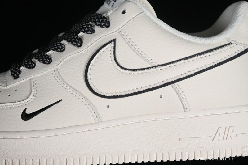 Nike Air Force 1 '07 Low Classic Black Mini Swoosh Starry Sky Casual Sneakers - MJ0319-021