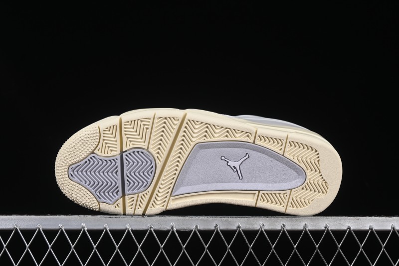 Nike Air Jordan 4 Remastered Sneakers with Textile Mesh Leather and Suede Upper - FQ7940-001