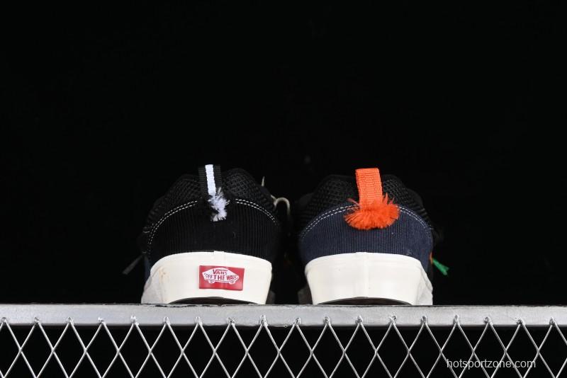 Vans Knu Skool Dragon Whisker Black Blue Slip-Resistant Cushioned Casual Low-Top Sneakers - VN0AUAK335