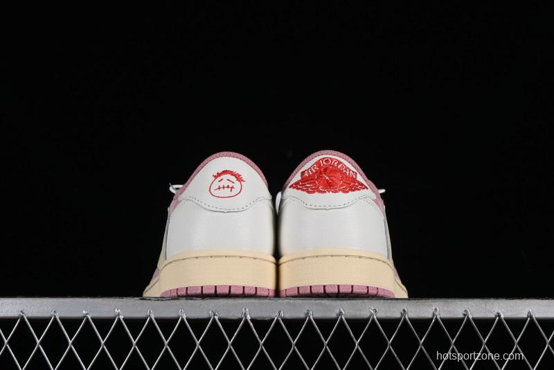 Nike Travis Scott x Air Jordan 1 Low OG AJ1 Reverse Swoosh Sneakers - DM7866-600