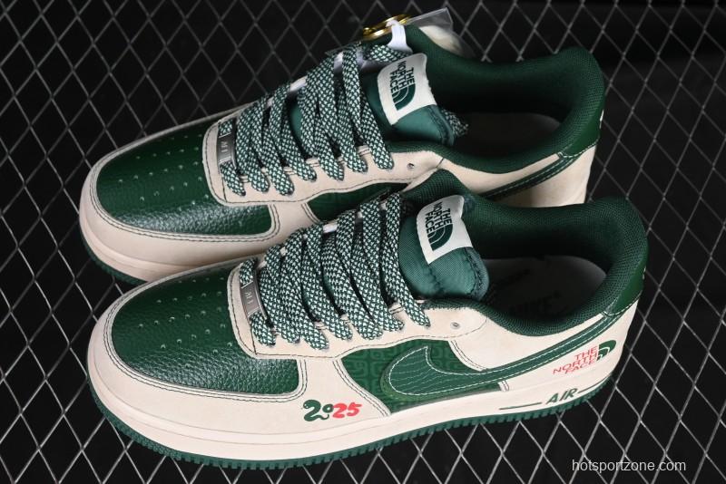 Nike Air Force 1 '07 Low The North Face Collaboration Green Snake Scale Casual Sneakers - DM6688-015