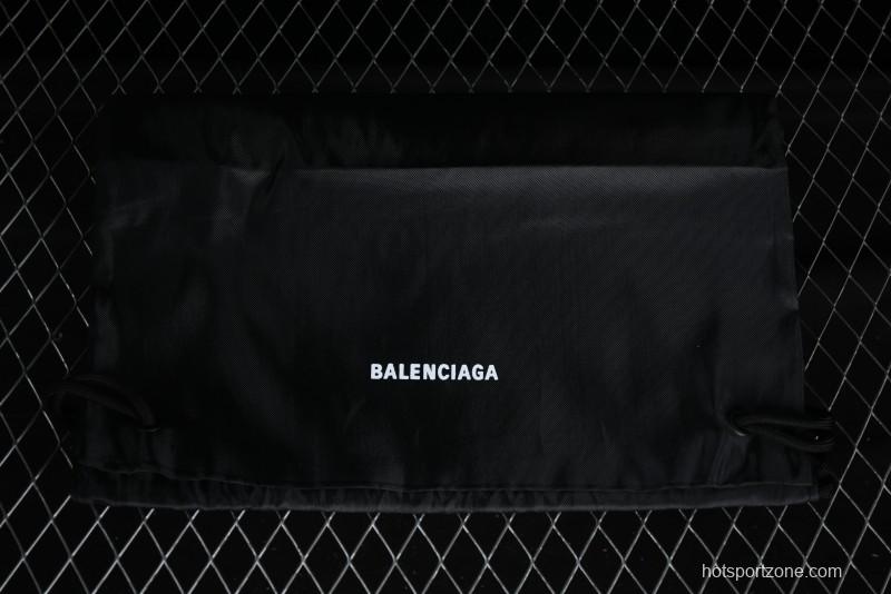 Balenciaga Monday Leather Round Toe Lace-Up Low-Top Lifestyle Sneakers - WDTSC9110