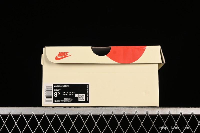 Nike Air Force 1 '07 Low Stussy Collaboration - Wheat Pig Leather Low-Top Casual Sneakers - HD1968-020