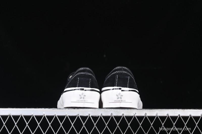 Kamiya Vulcanize Sneaker 23AW High-End Line Mihara Yasuhiro Dissolve Black White Suede Casual Low-Top Canvas Shoes - M.C3