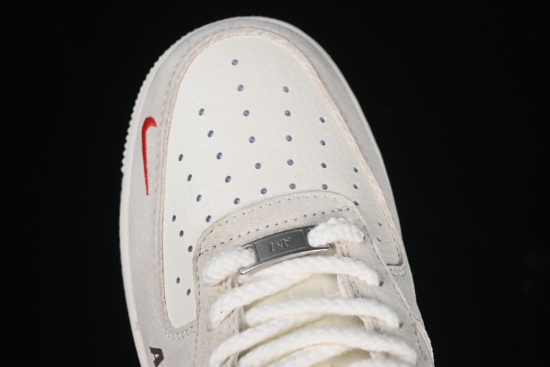 Nike Air Force 1 '07 Low Stussy Collaboration Dual-Tone Beige Brown Low-Top Casual Sneakers - SJ6698-025