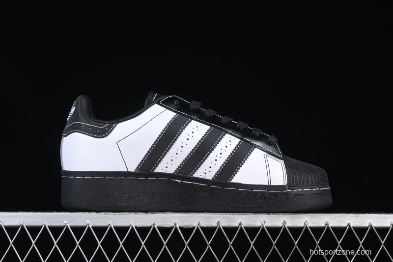 Adidas Originals Superstar XLG Casual Sneakers with Shell Toe and Thick Sole - IE8409