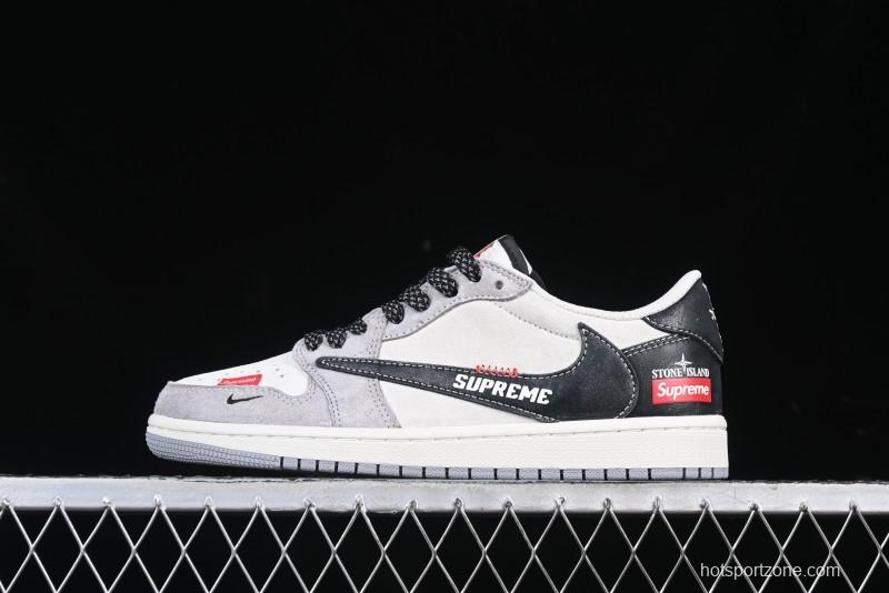 Nike Travis Scott x Fragment Design x Air Jordan 1 Low OG SP AJ1 Retro Sneakers - DM7866-050