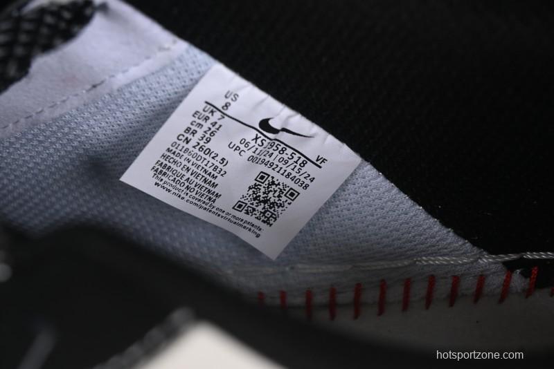 Nike Air Force 1 '07 Low Stussy Collaboration Black Stitch Red Swoosh Casual Sneakers - XS1958-518