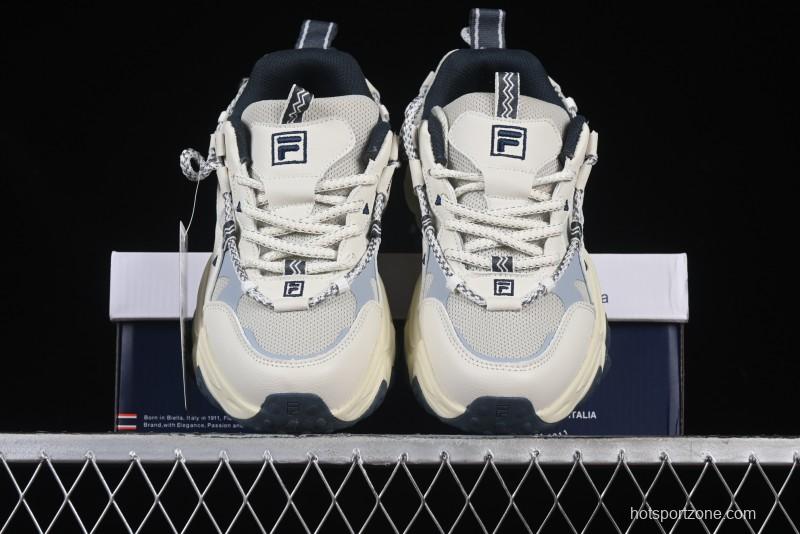 Fila Fusion Retro Mars Running Shoes with Lace-Up Design and Cushioned Sole - F12W432101FSH