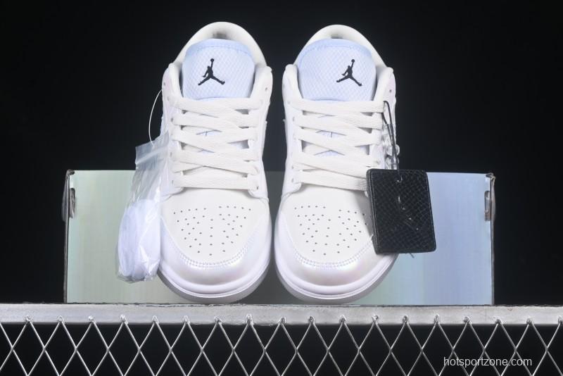 Nike Air Jordan 1 Low "Year of the Snake 2025" Retro Basketball Shoes with Pearl Iridescent Finish - HF4080-001
