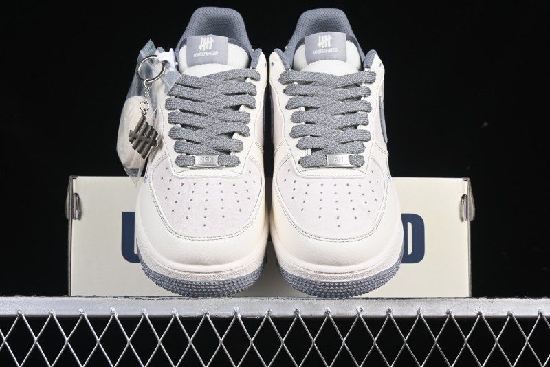 Nike Air Force 1 '07 Low UN Collaboration Pigskin Grey Stitch Low-Top Casual Sneakers - BB7518-018