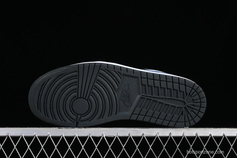 Nike Air Jordan 1 Low AJ1 Black Grey Blue Hook Basketball Shoes - DC0774-040