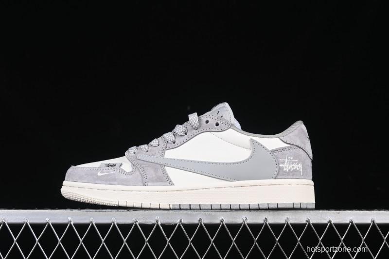 Nike Travis Scott x Fragment Design x Air Jordan 1 Low OG SP AJ1 Retro Sneakers - SJ2068-132