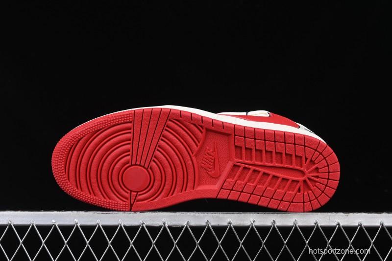 Nike Travis Scott x Fragment Design x Air Jordan 1 Low OG SP AJ1 Retro Sneakers with Reverse Swoosh - SJ0086-138