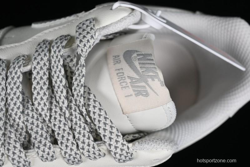 Nike Air Force 1 '07 Low Casual Sneakers with 3M Reflective Details and Full-Length Air Cushion - CJ1379-603
