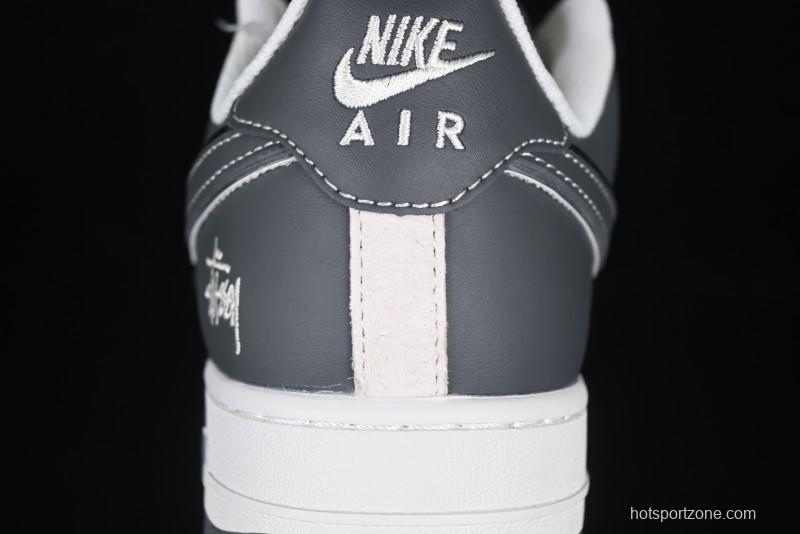 Nike Air Force 1'07 Low Stussy Collaboration Star Dust Grey Low-Top Casual Sneakers - XZ6188-229