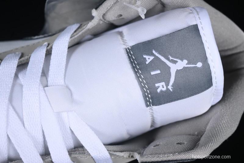 Nike Air Jordan 1 Mid AJ1 White Grey Mid Top Casual Sneakers - HF3193-100