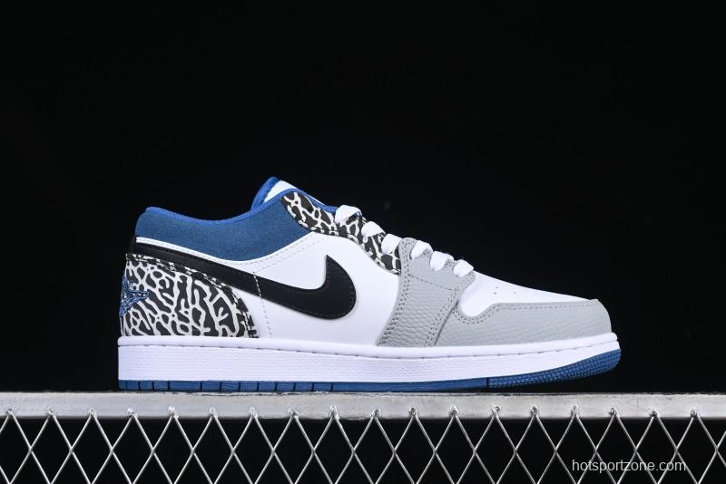 Nike Air Jordan 1 Low True Blue Retro Basketball Shoes - DM1199-140