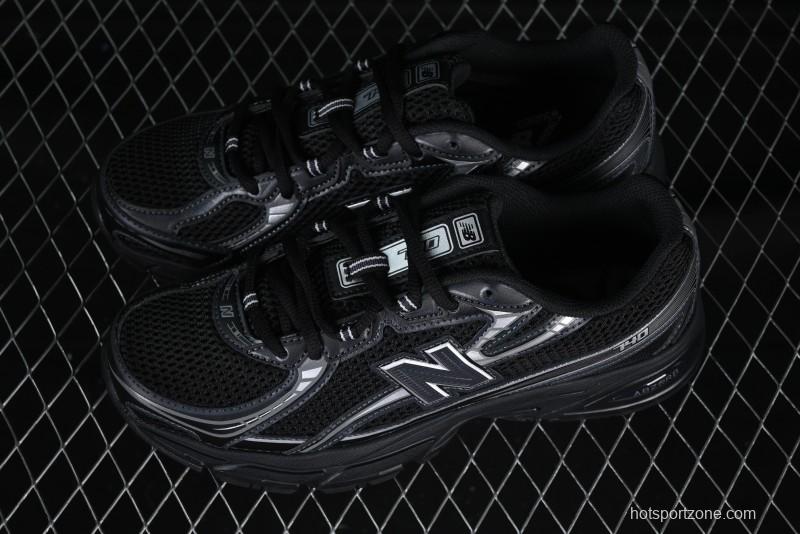New Balance 740 Black and Silver Retro Running Sneakers for Men