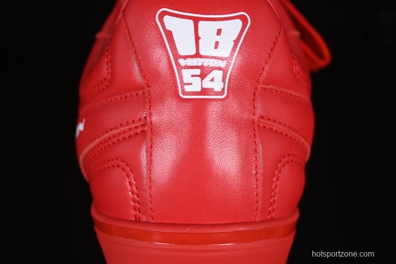 Louis Vuitton Footprint Soccer Low-Top Lifestyle Sneakers Round Toe Lace-Up Casual Shoes Red - AJF6