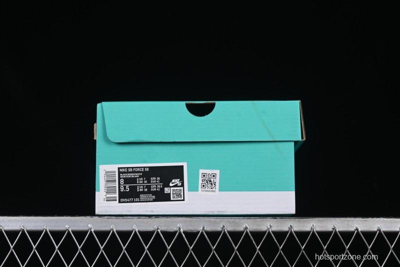 Nike SB Force 58 Low - Emerald Green, Black & White Skateboarding Shoes