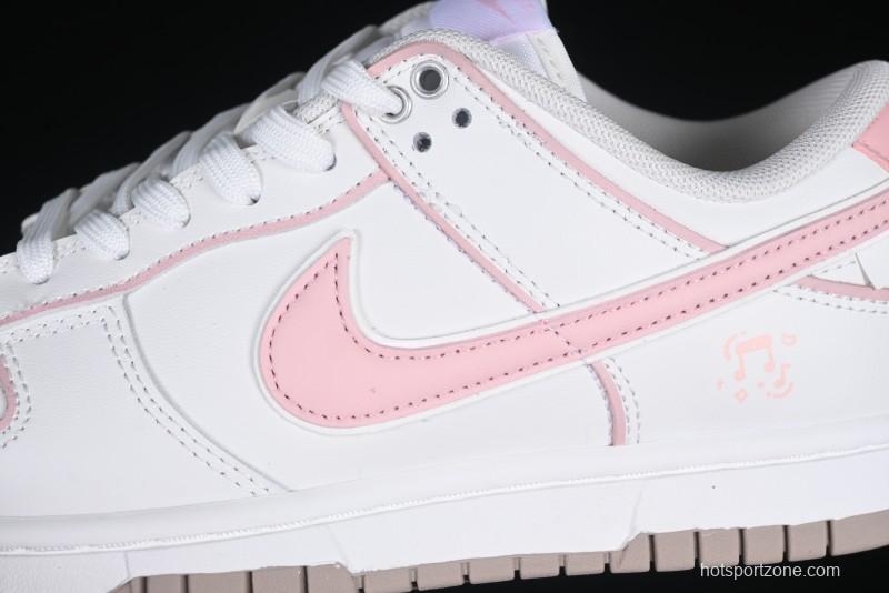 Nike SB Dunk Low Anniversary Premium Custom White Pink Low-Top Casual Skate Shoes - WP0212-013