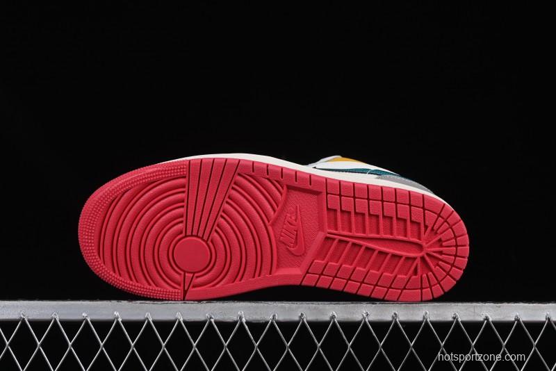 Nike Air Jordan 1 Low AJ1 Mismatched Swoosh Casual Sneakers - HV4511-133