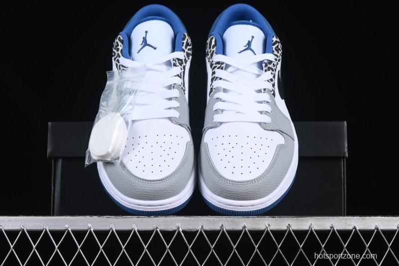Nike Air Jordan 1 Low True Blue Retro Basketball Shoes - DM1199-140