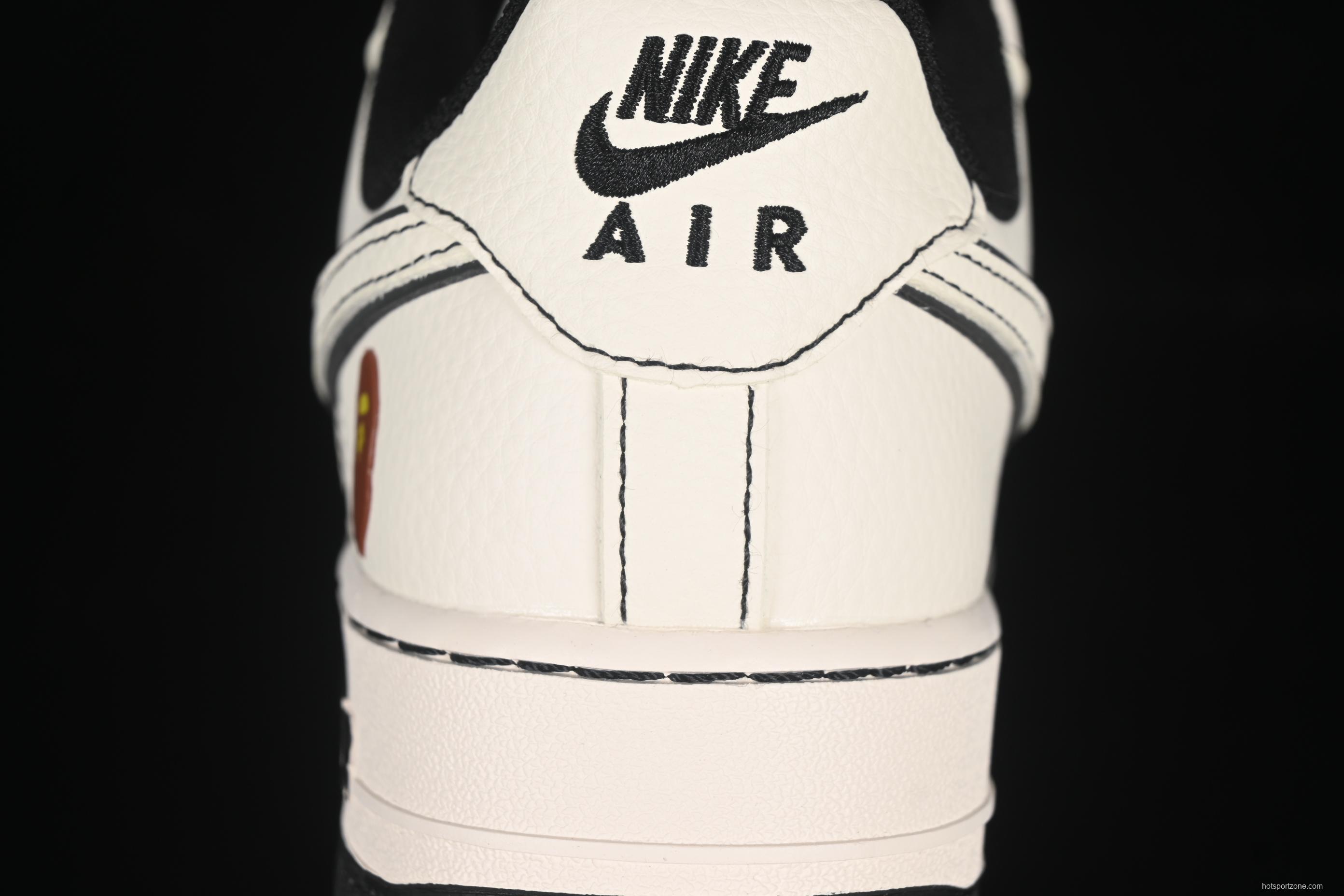 Nike Air Force 1 '07 Low Bape Collaboration Black Line Starry Sky Casual Sneakers - HH7518-067