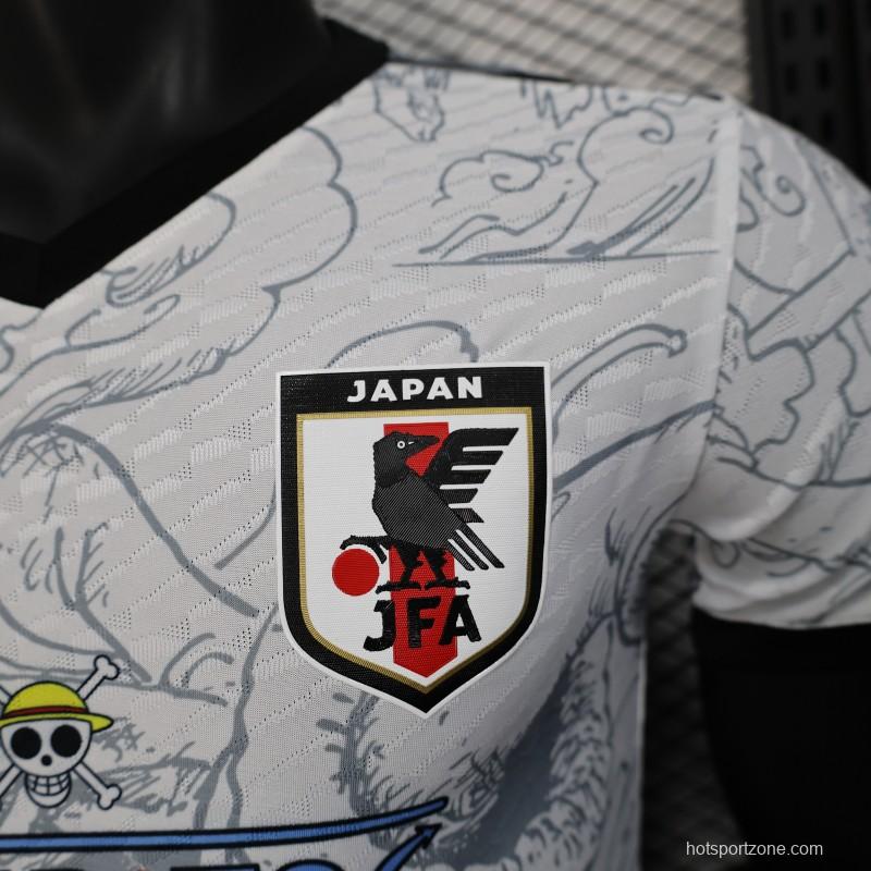 Player Version 2025 Japan White with One Piece Gear 5 Design Jersey