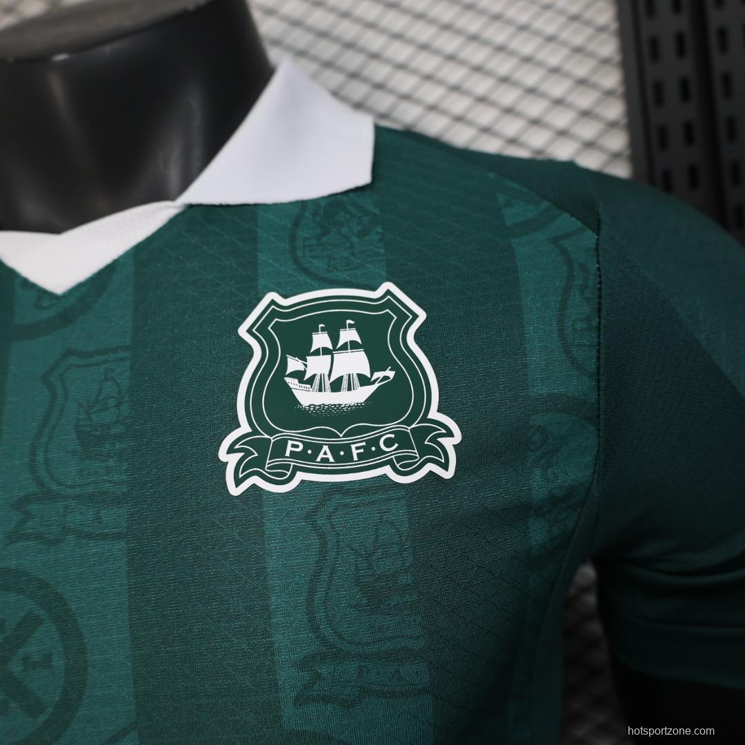 Player Version 25/26 Plymouth Home Jersey Argyle Green with Puma Logo Design