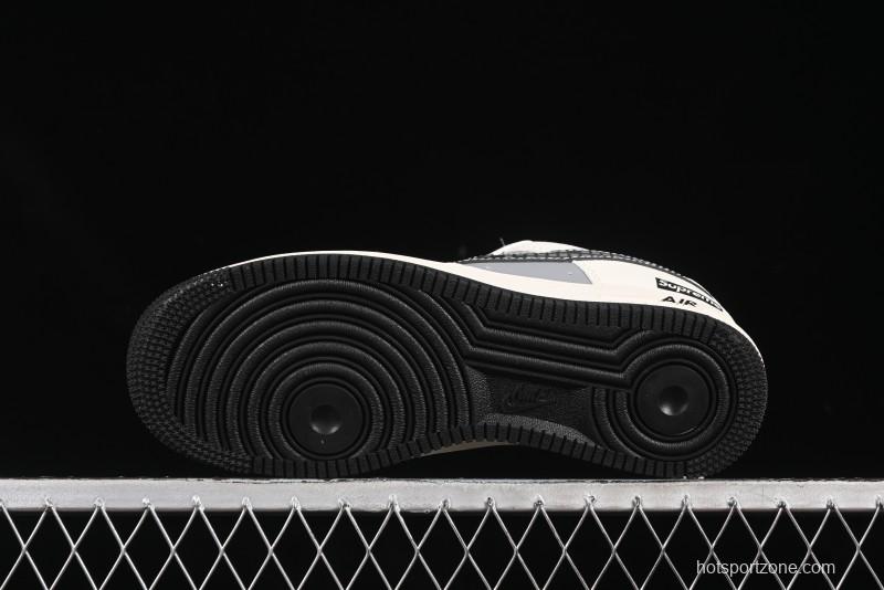 Nike Air Force 1 '07 Low Supreme Collaboration Beige Gray Building Blocks Casual Sneakers - XS1958-568