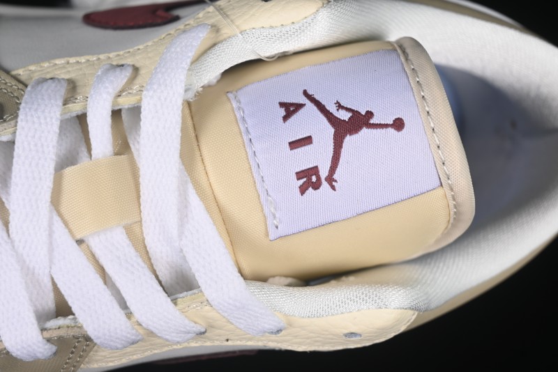 Nike Air Jordan 1 Low AJ1 Cream White Low-Top Casual Sneakers - HV6530-100