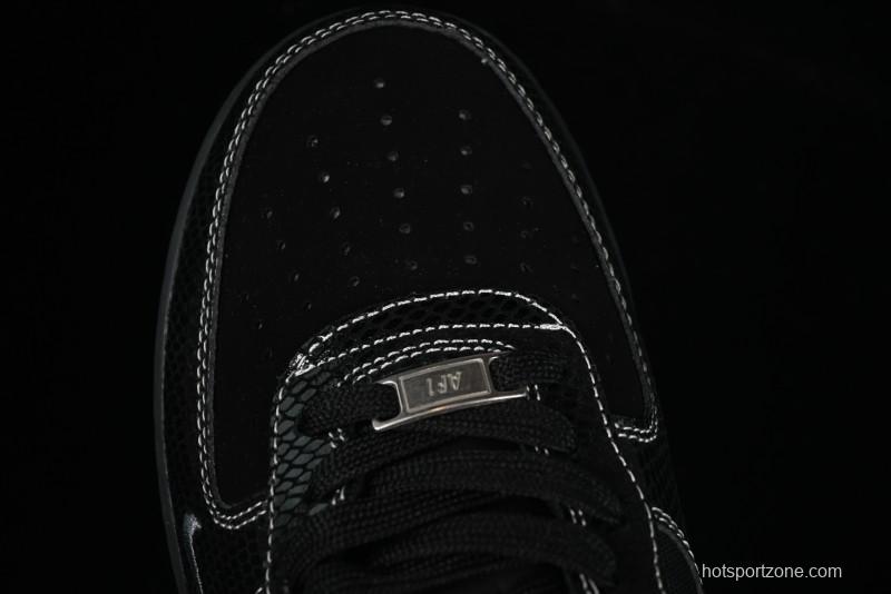 Nike Air Force 1'07 Low Lightning Collaboration Black Snake Scale Casual Sneakers - SC9207-529